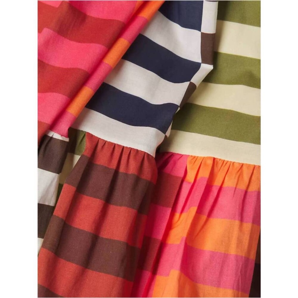 Hutch Silvana Tiered Maxi Dress Multicolor Stripe Boho Resort Vacation Size S - Picture 5 of 16